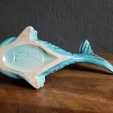 Fish Turquoise Vase 1950 Paby