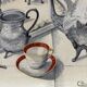 The silverware, still life, oil on canvas signed Burton 1983.