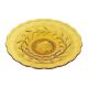 Art Deco Fruit Bowl Amber Pressed Glass Fait en Belgique