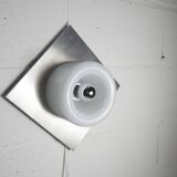 Ceiling light Doria Leuchten 1960, Germany, Alu Opaline + bulb