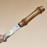 Set of 12 knives with bamboo handle