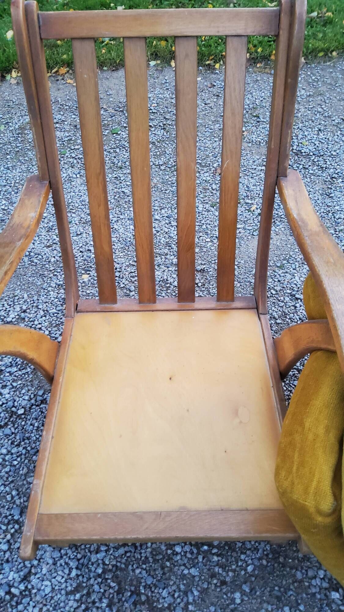Sleigh armchair of the 40s/50s in oak