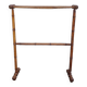 Turned wooden towel rack