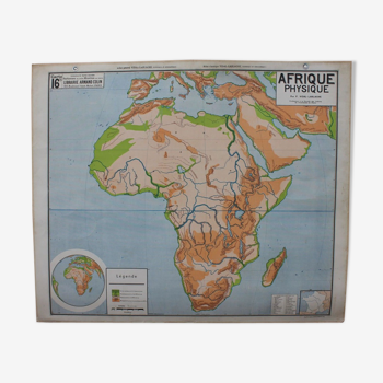 Carte ancienne scolaire Afrique n°16