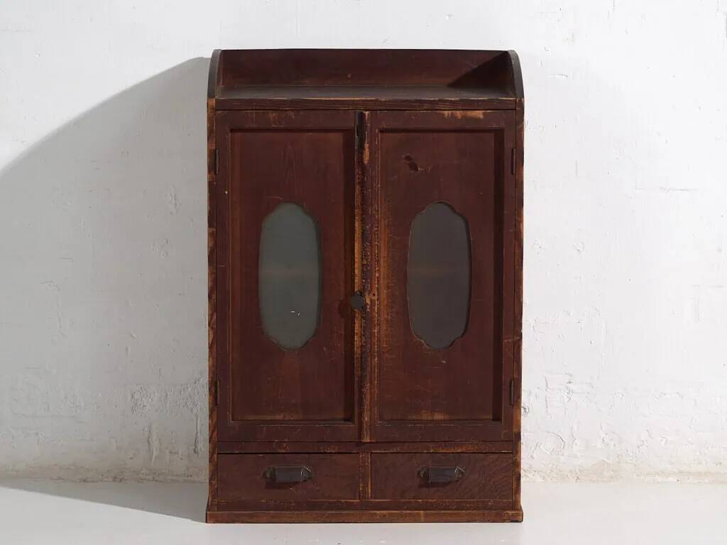 Japanese kodansu side cabinet with glass doors, early Taishō-Showa period (circa 1915-1940) #30