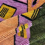 Modern Moroccan Boujad multicoloured Berber rug