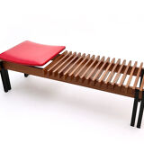 Teak bench designed by Inge and Luciano Rubino for APEC