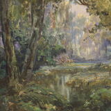 Tableau sur panneau signé Luigi Onetti et daté de 1925