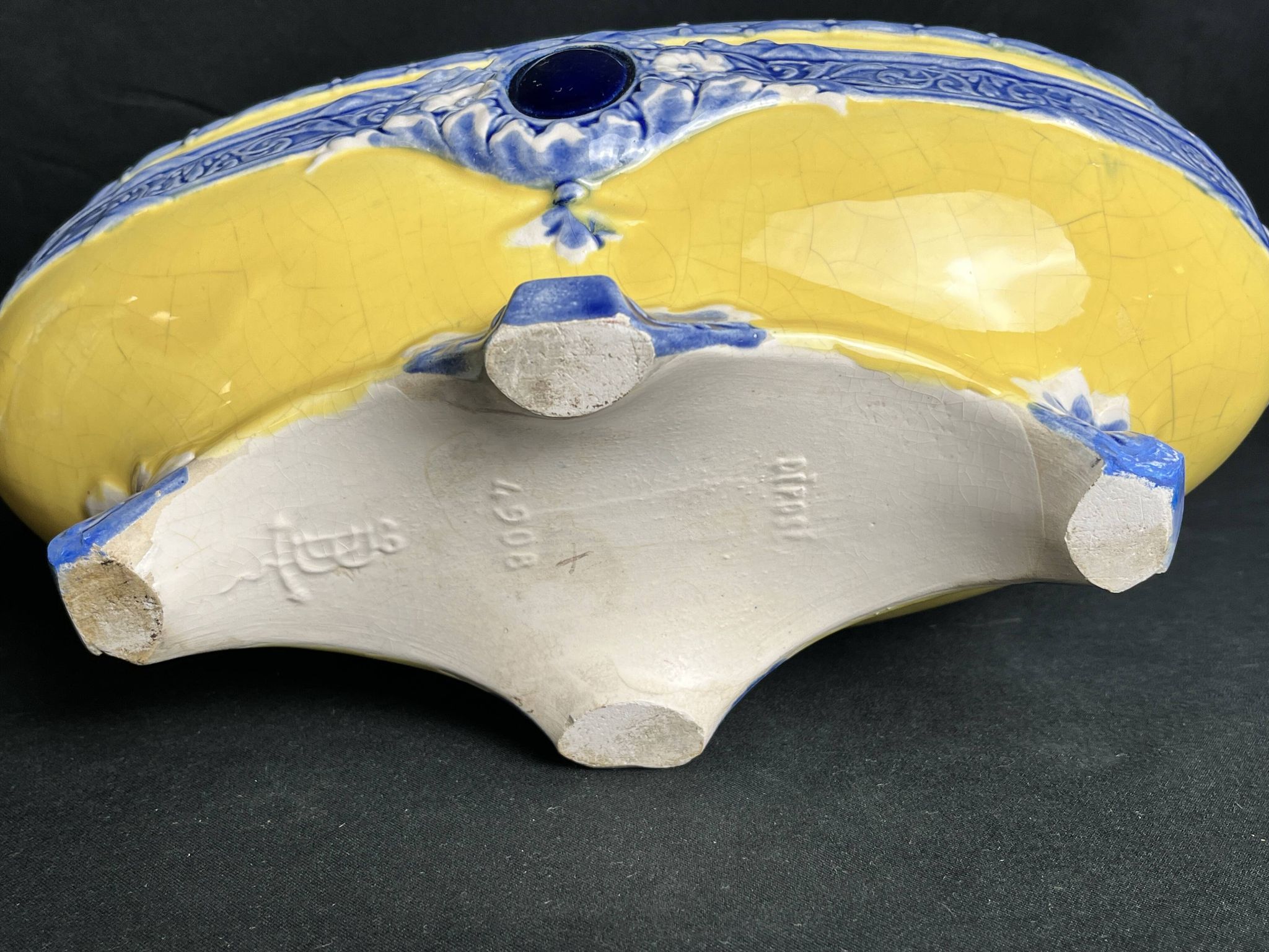 Art Nouveau 3-piece Fives Lille set by Bryun circa 1900