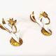 Pair of vintage gilt sheaf of wheat wall lights by Hans Kögl