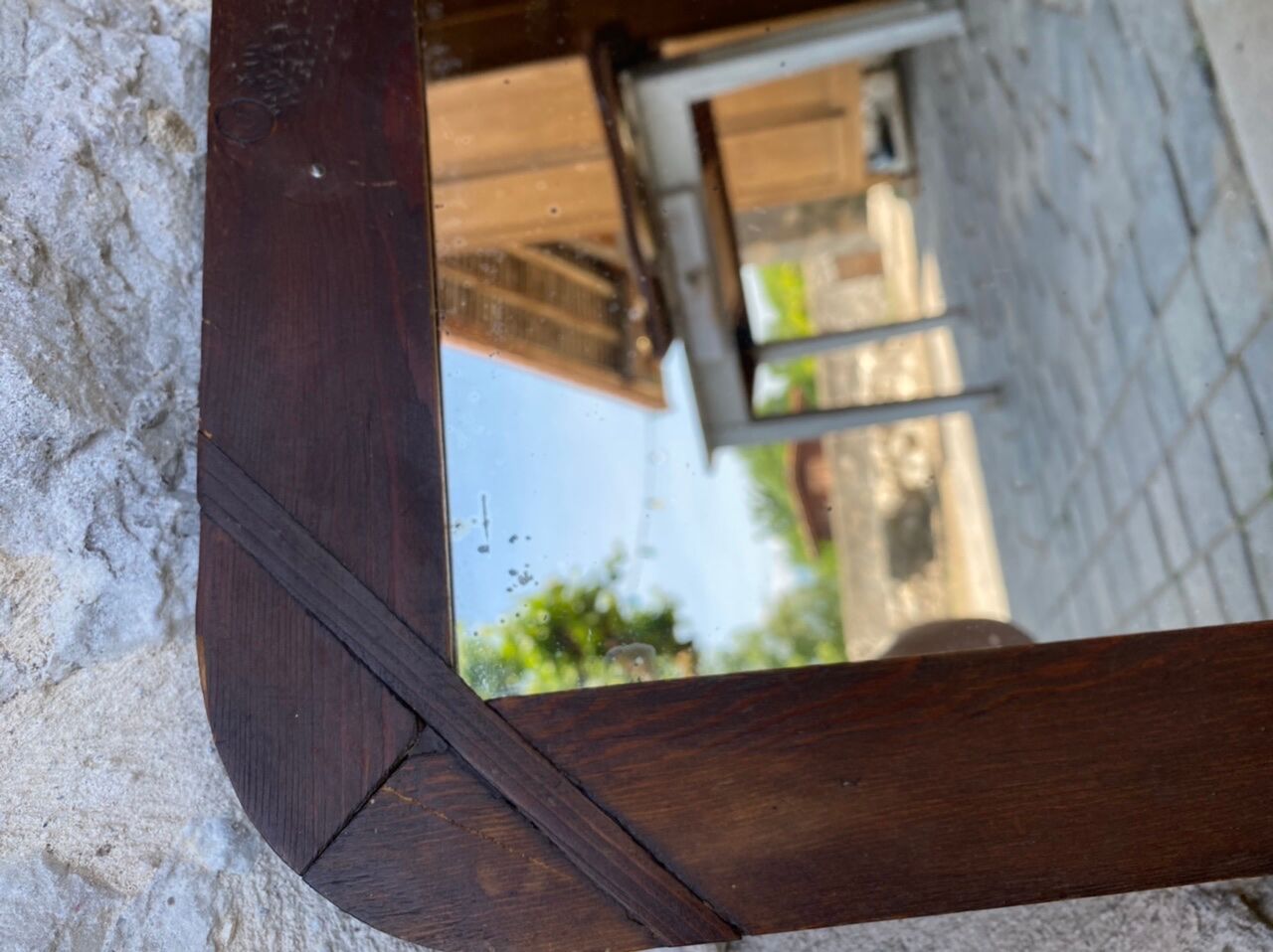Wooden mirror 51x36cm
