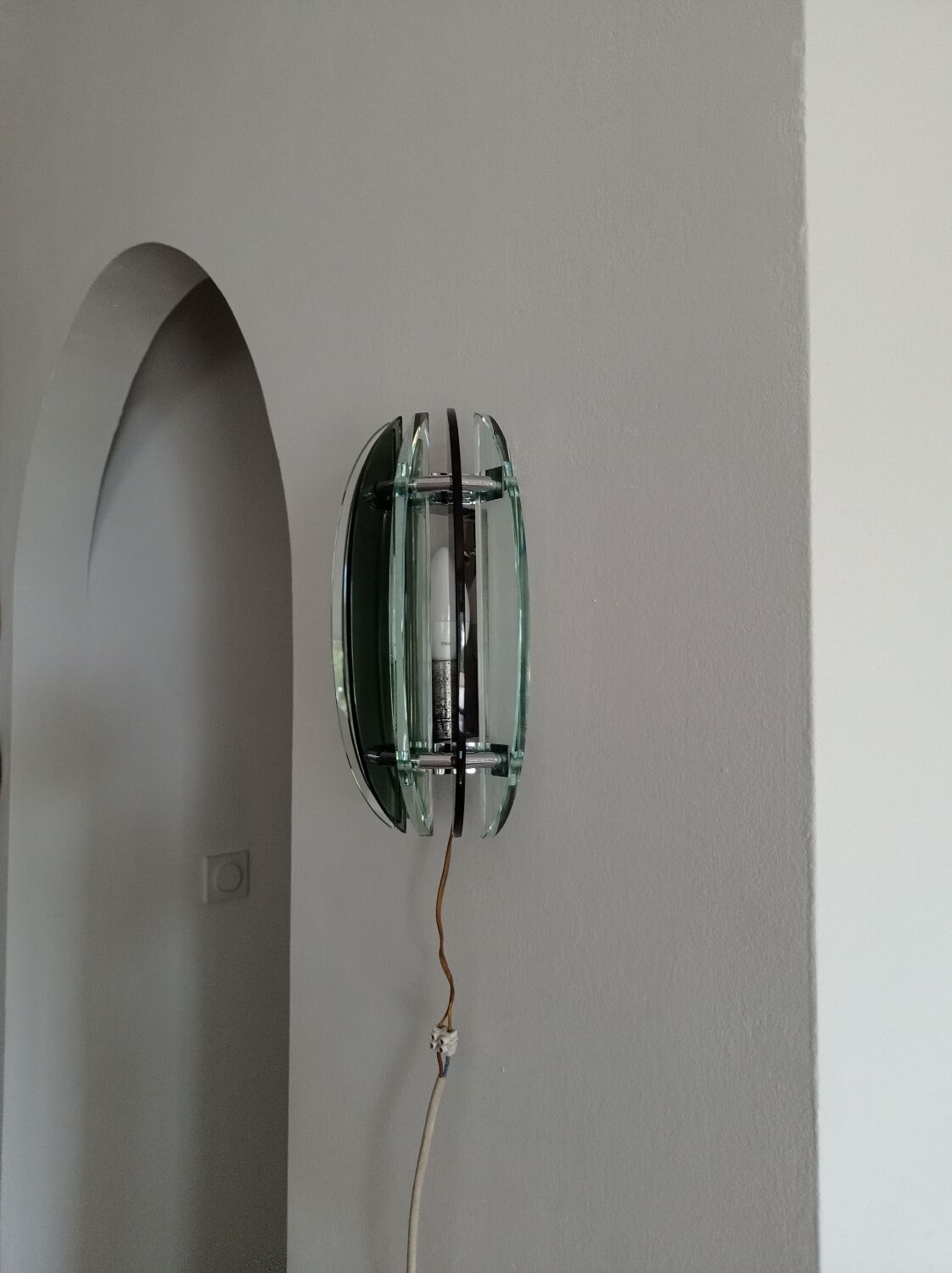 4 vintage italian design veca wall lamps