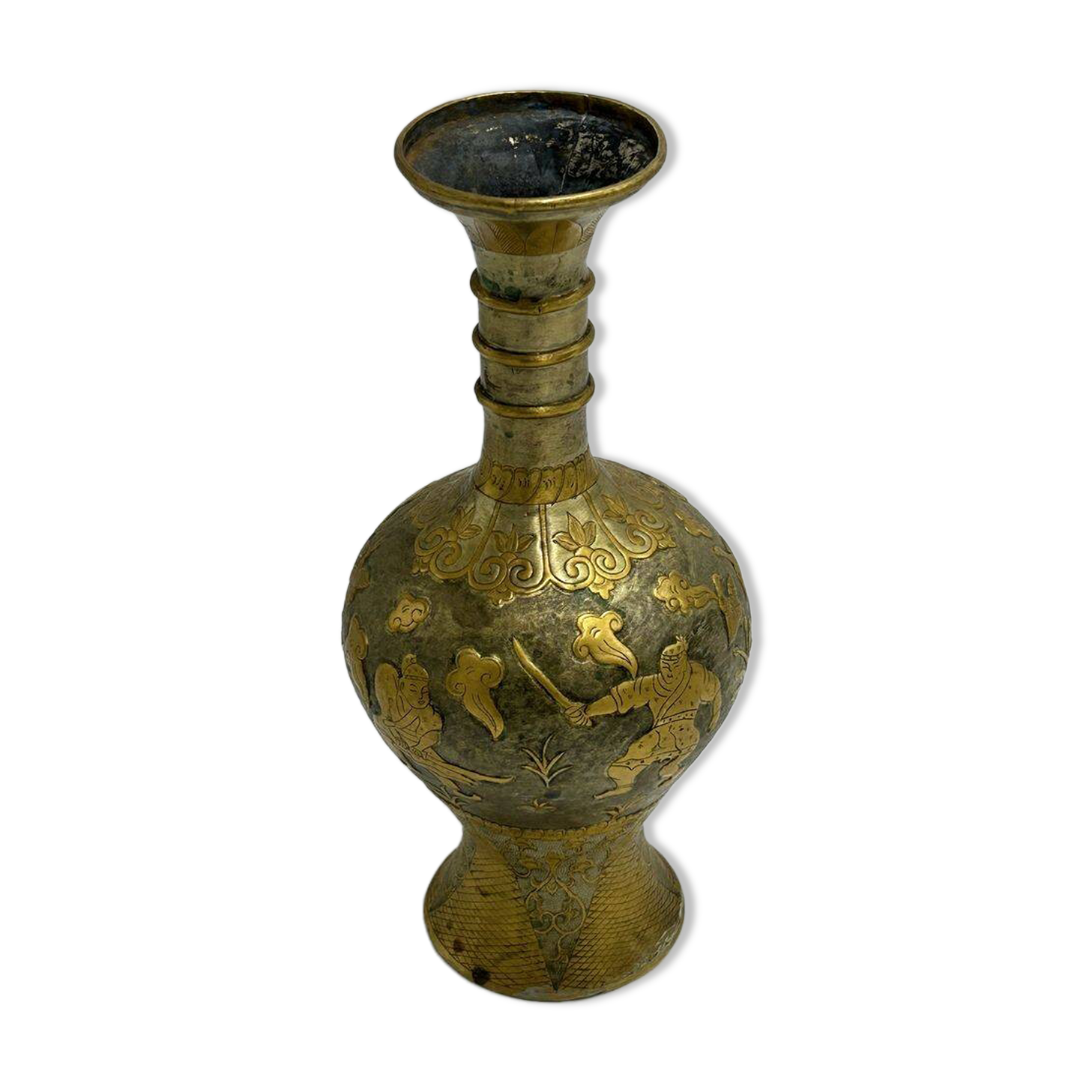 Vase attributed to the Tang dynasty, China, gold and silver
