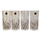 Set of 4 glasses high long drink cocktail crystal Royal Doulton