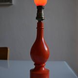Orange lamp foot 70's philippe capelle