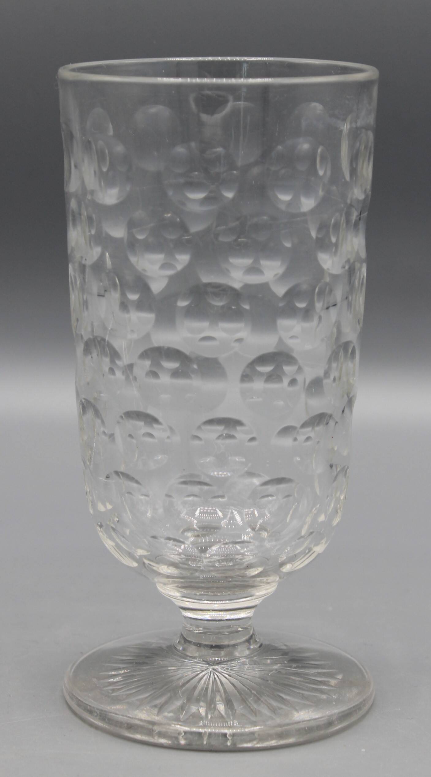 Old baccarat crystal glass with absinthe bistrot pastille decoration