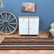 Flat striped rug 91 x 213 cm