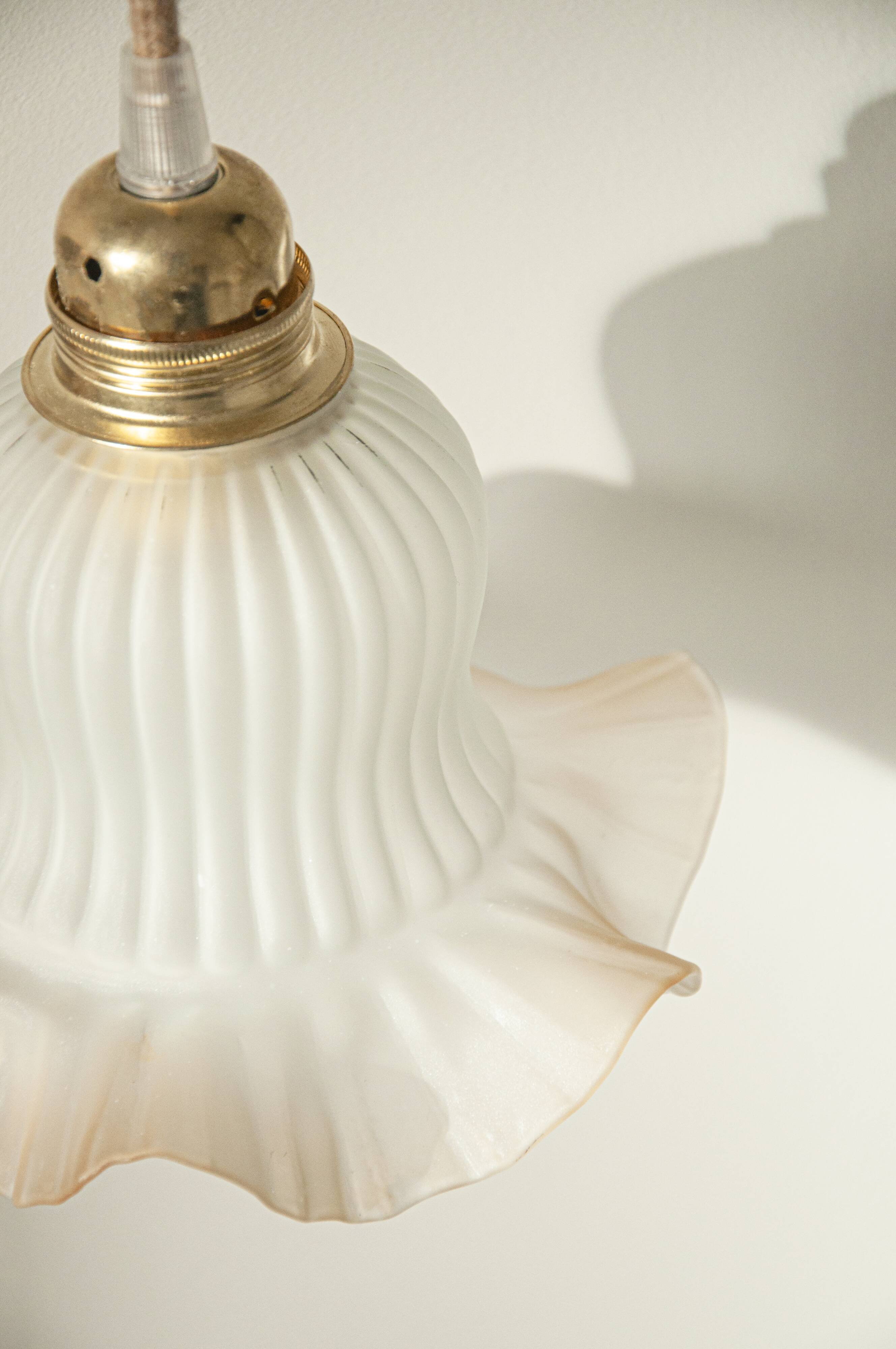Suspension ou baladeuse tulipe vintage
