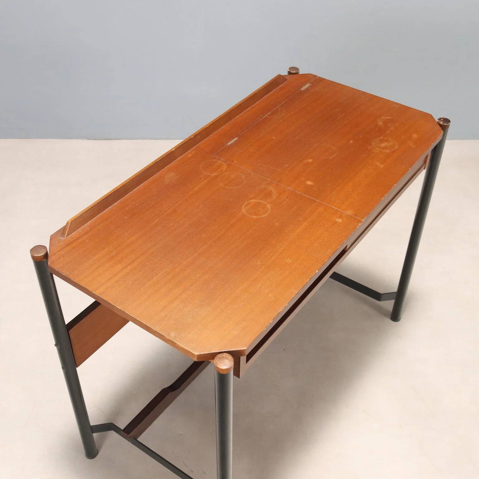 Vintage mahogany veneer hairdresser design Italy 1960s