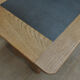 Coffee table in solid oak and metal by Guillerme & Chambron 1950s