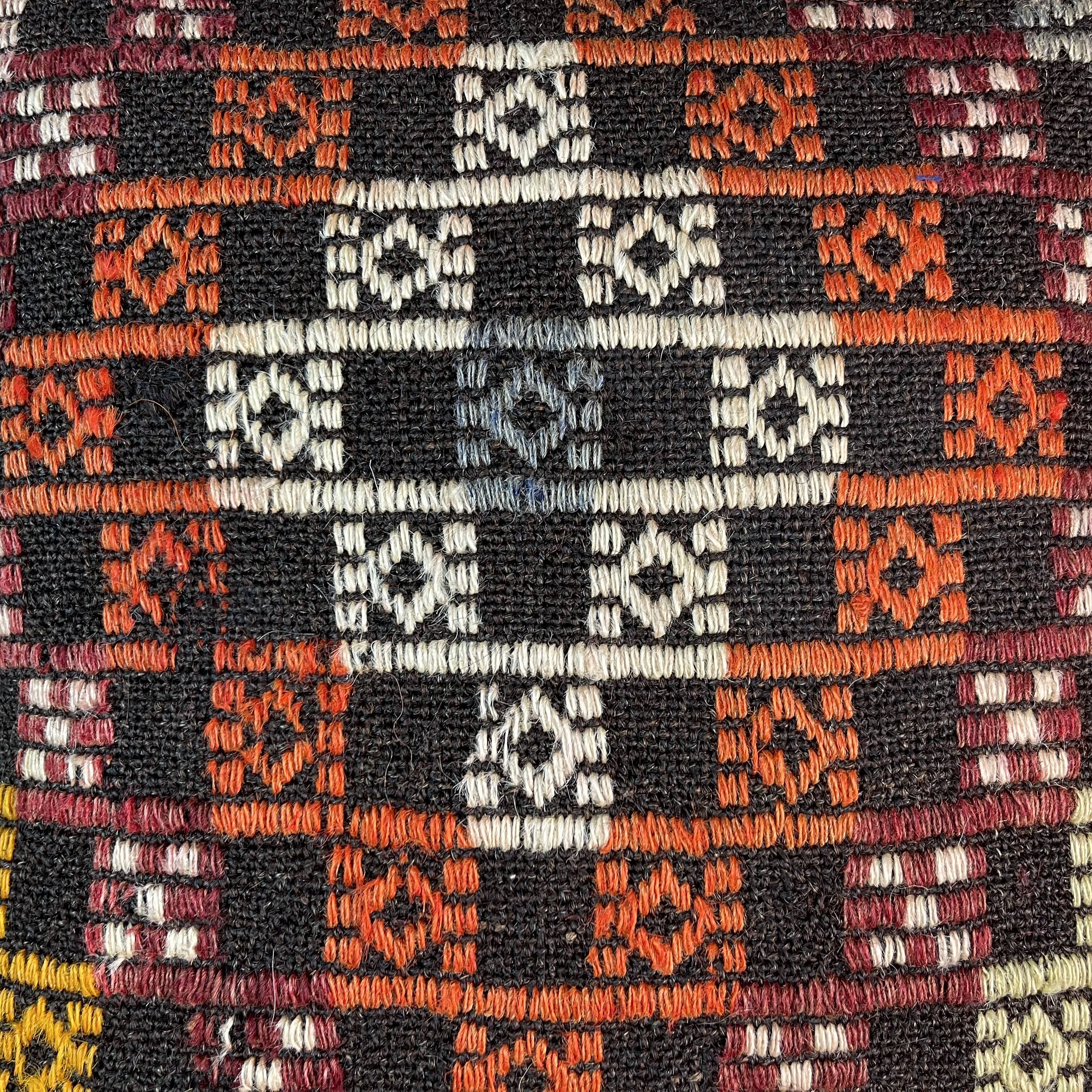 VINTAGE TURKISH KILIM CUSHION COVER , 45 X 45 CM