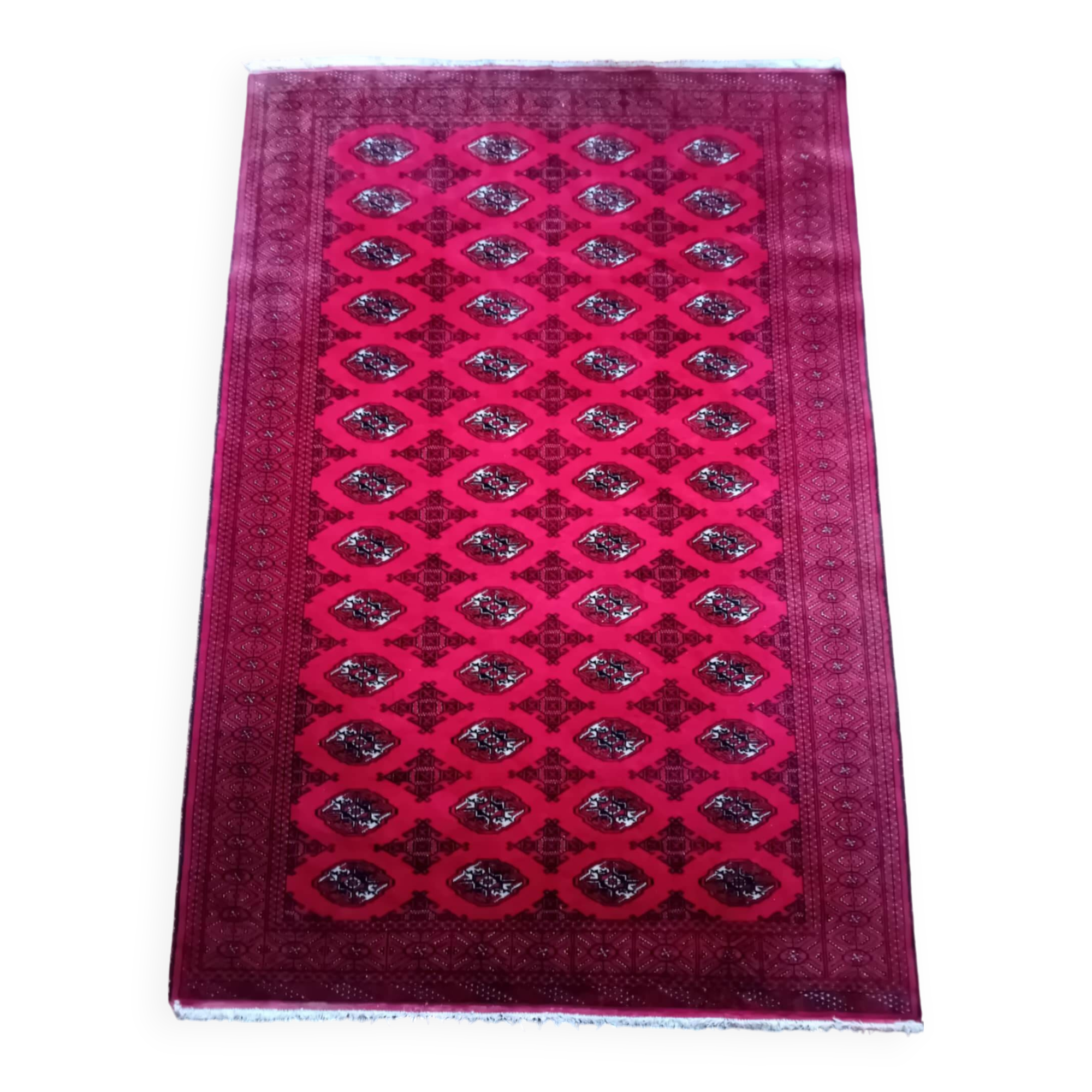 Handmade Turkmen Bukhara Rug 292x201cm