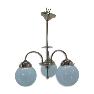 Blue art deco chandelier, 1930s