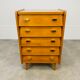 Commode chiffonnier pieds compas années 50 bois blond