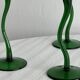 Set of 4 vintage green twisted stem cocktail glasses