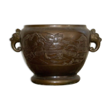 Cache-pot, chine, bronze, vers 1900