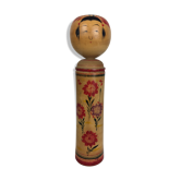 Japanese Kokeshi hand-painted doll from the 1960s