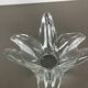 Large French Floral Crystal Glass Shell Bowl by Art Vannes, France, 1970s