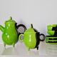 Coffee service Vallauris 1950s green – Lucchesi – vintage design