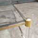 Table basse double plateau verre vintage