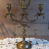 2-arm bronze candlestick, with eagle, 19th century