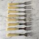 Set of 8 forks with horn dessert 60s