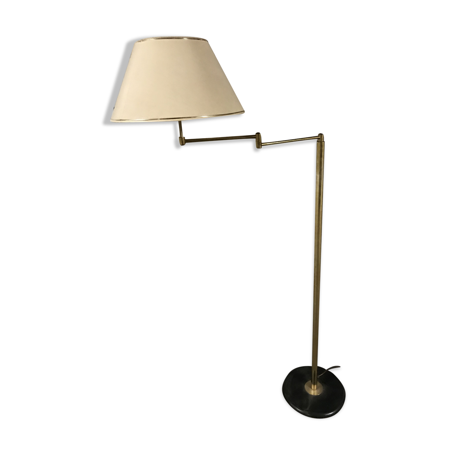 Floor lamp light brass 1970