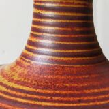Vintage Scandinavian enamelled earth soliflore vase