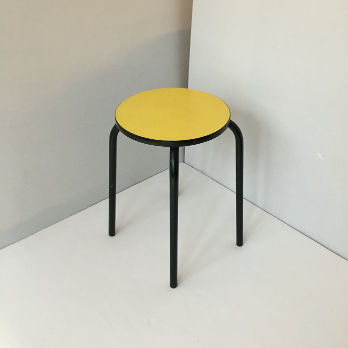 Yellow vintage stool