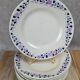 Set of 8 dessert plates Longchamp Terre de Fer model Cannes
