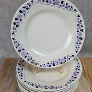 Lot de 8 assiettes à dessert Longchamp Terre de Fer modèle Cannes