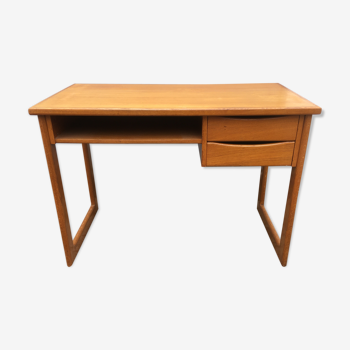 Bureau vintage avec pieds traîneaux en bois de style scandinave