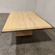 Vintage travertine and brass coffee table by Fedam, 1970s
