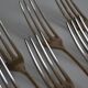 6 fourchettes de table métal argenté P de Ruolz silver plated forks 21 cm