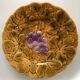 8 old Sarreguemines earthenware slip plates