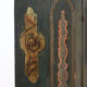 Antique Rustic Farmhouse Folk Art Painted Bridal Cabinet 1882