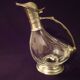 Wine carafe, duck design, glass and metal A553