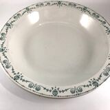 Flat round hollow 28,5cm iron earth Gien Etruscan