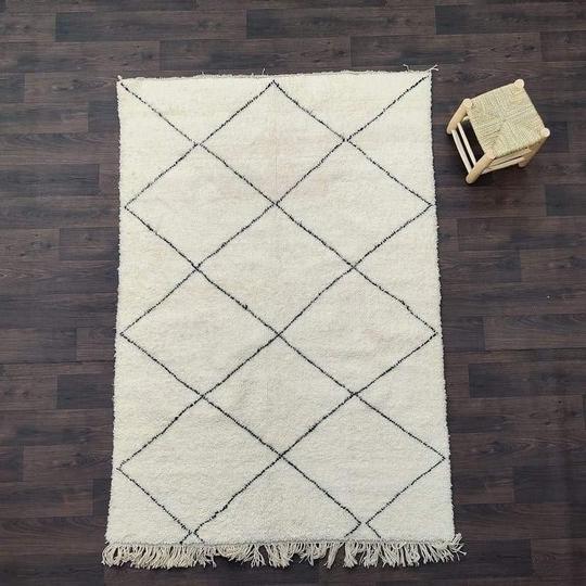 Tapis berbère beni ouarain losanges 200x290 cm