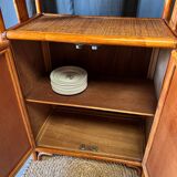 Rattan bookcase shelf